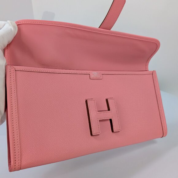 Hermès Rose Confetti Epsom Leather Jige Élan 29 Clutch - Picture 10 of 13